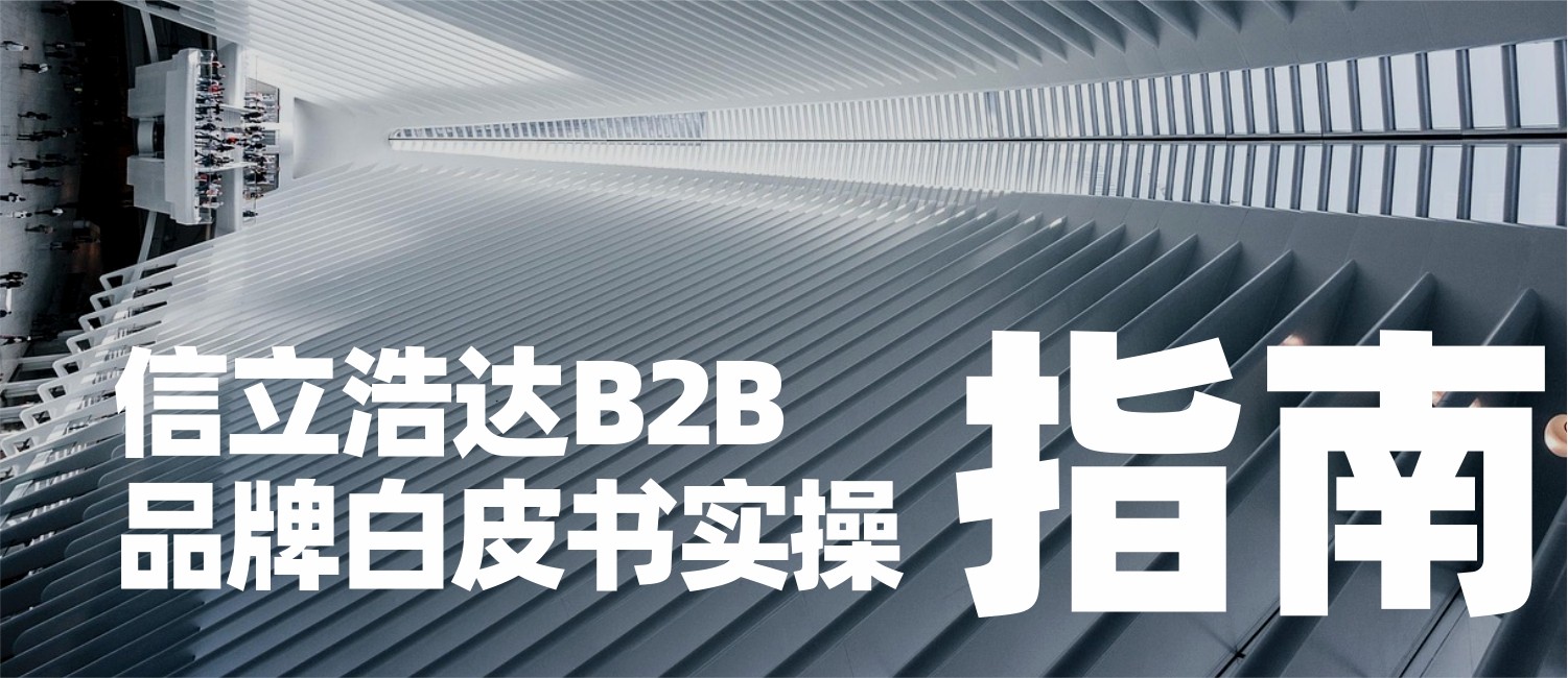 信立浩达：B2B品牌白皮书实操指南